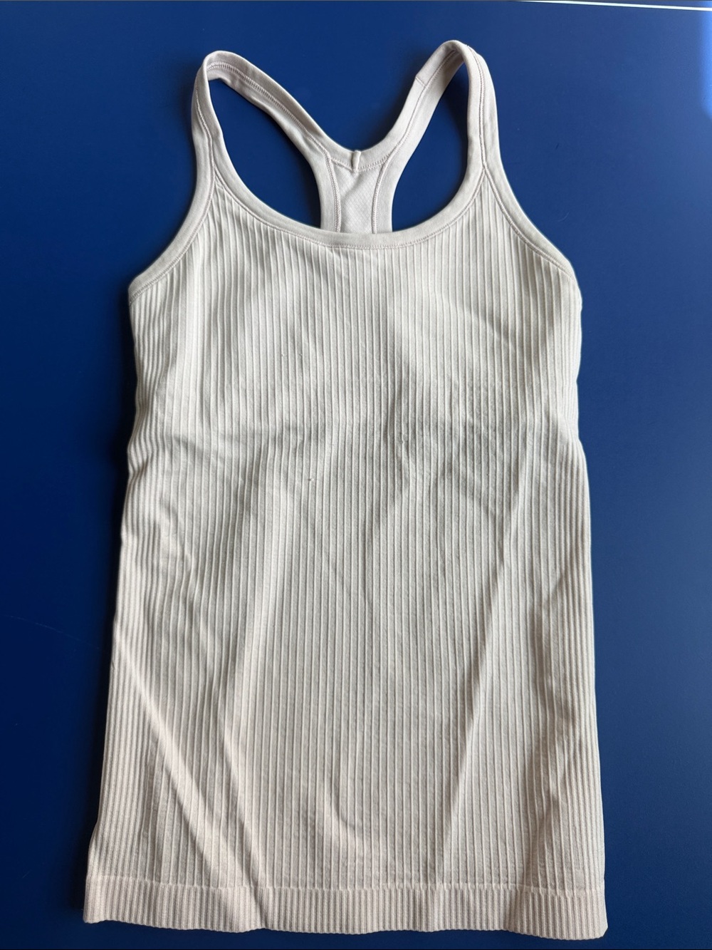 lululemon athletica Cream Ribbed Racerback Tank